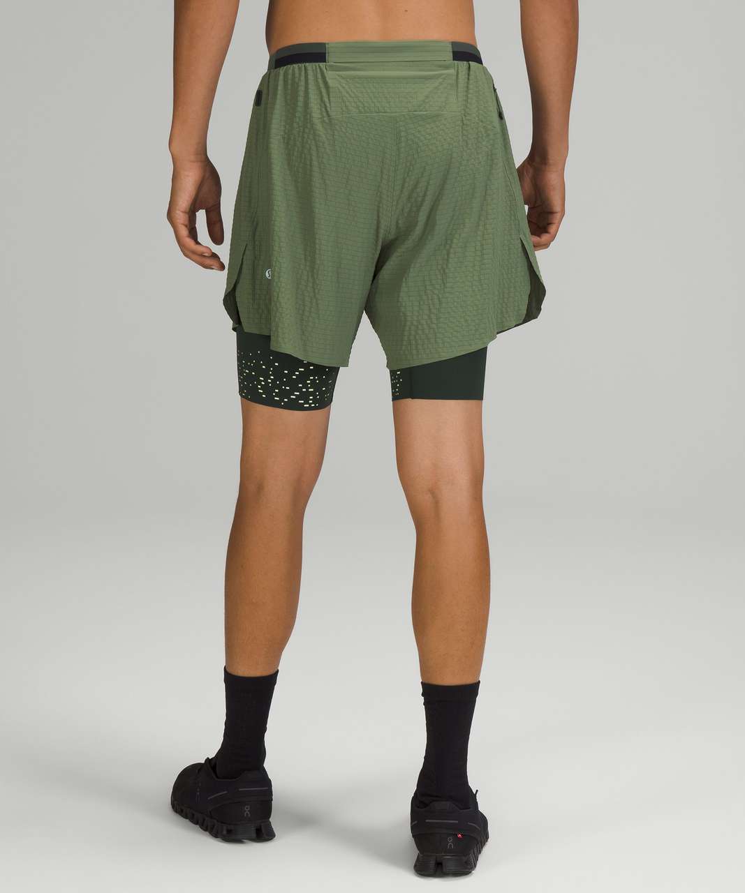 Lululemon Surge Lined Short 6"  *Special Edition - Green Twill / Rainforest Green