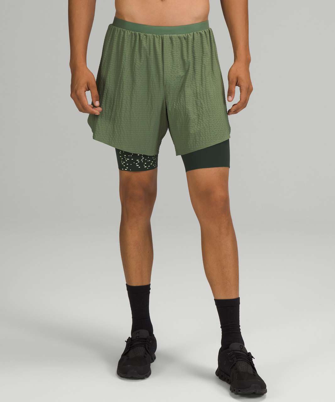 Lululemon Surge Lined Short 6 *Special Edition - Green Twill / Rainforest  Green - lulu fanatics