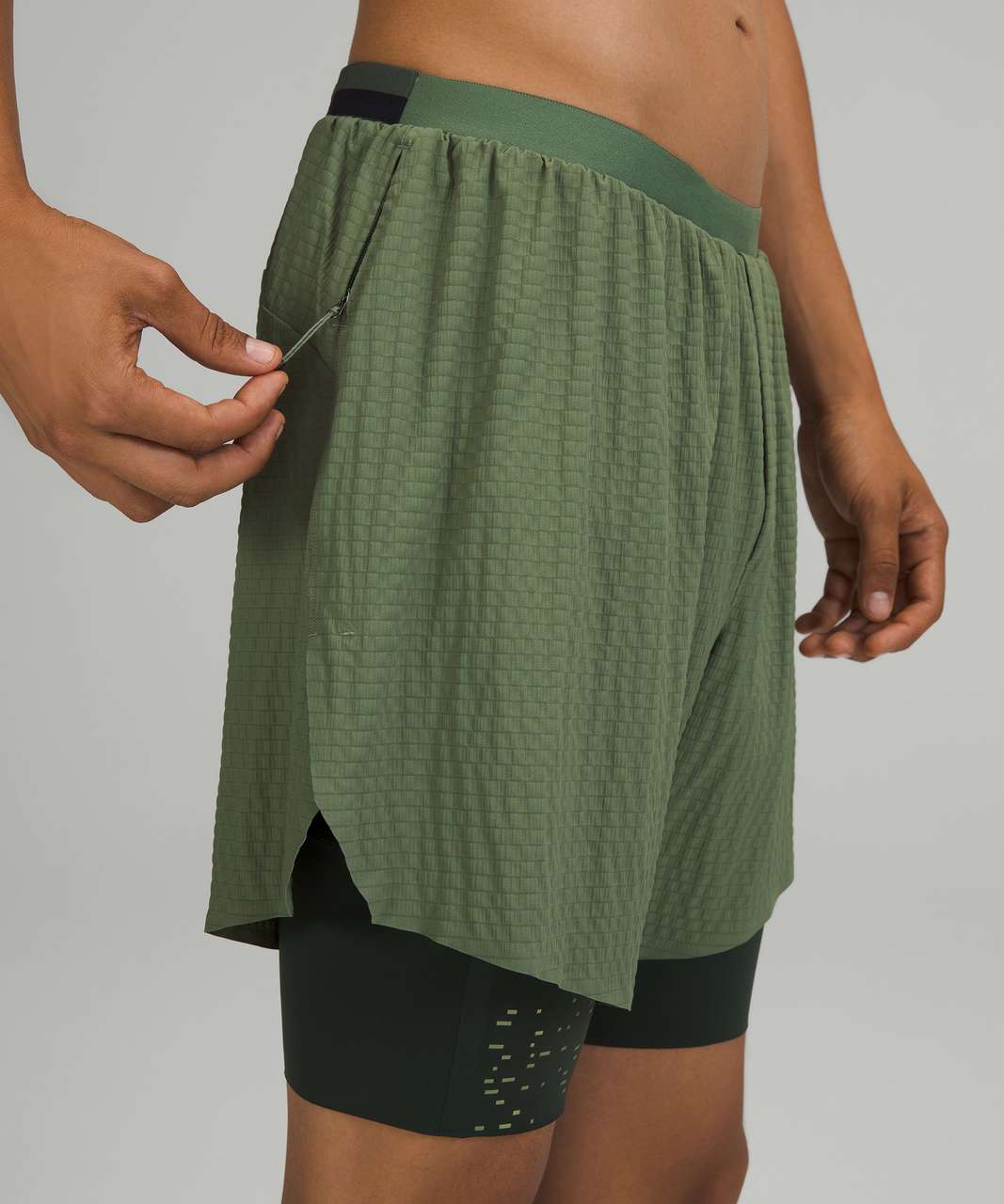 Lululemon Surge Lined Short 6 *Special Edition - Green Twill / Rainforest  Green - lulu fanatics