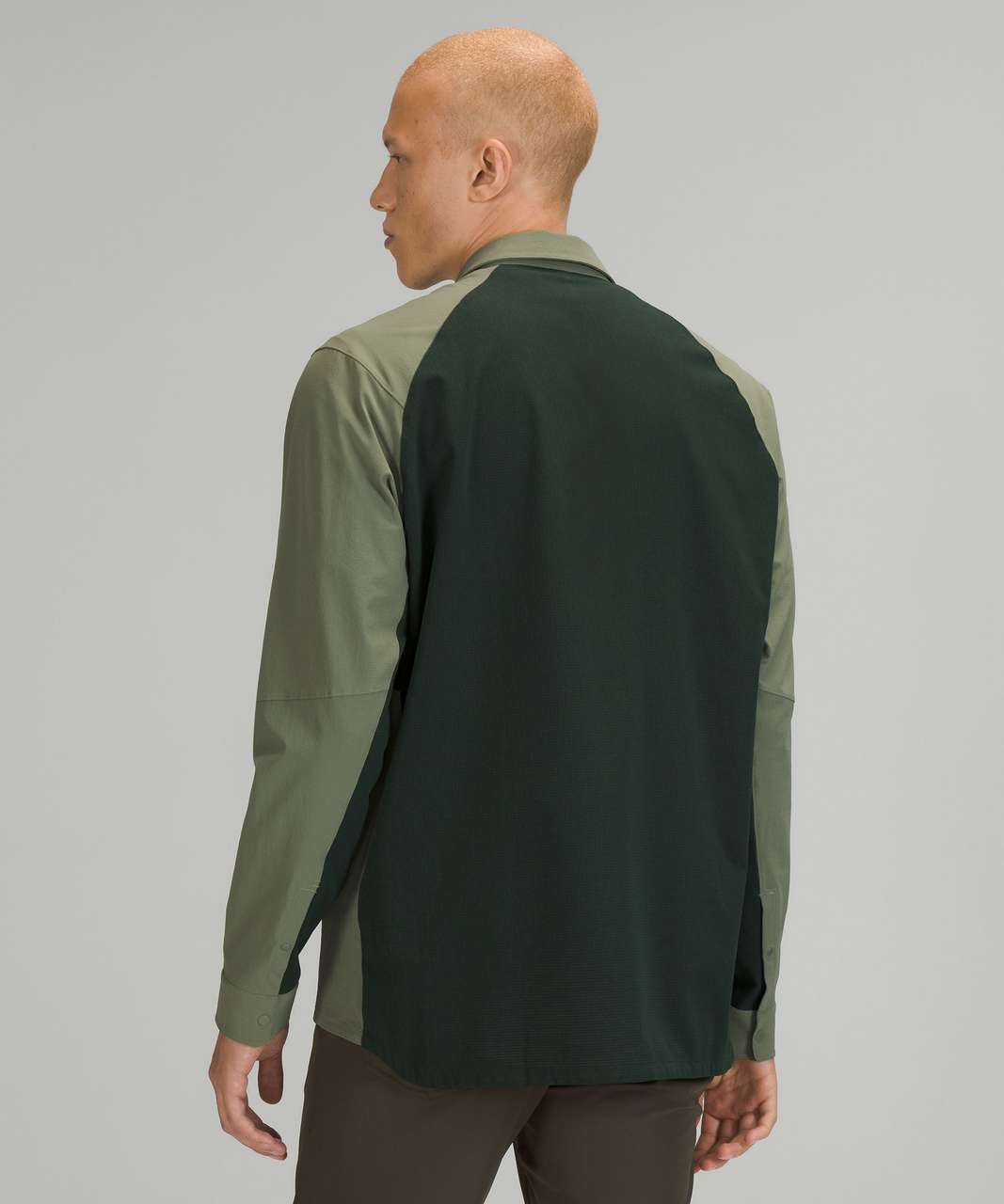 Lululemon Double Pocket Long Sleeve Overshirt - Green Twill