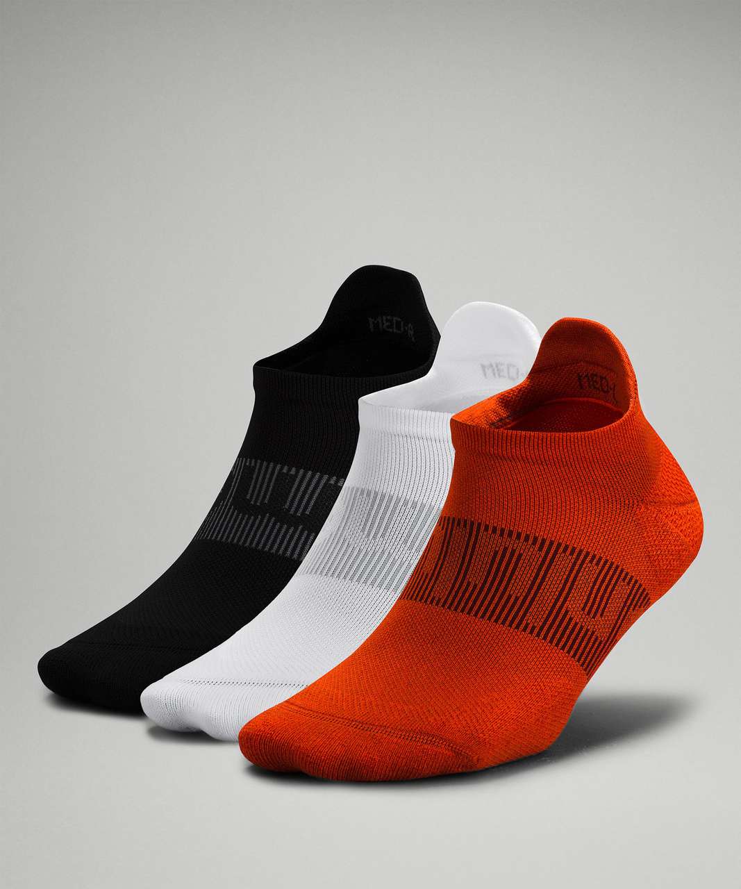 Lululemon Power Stride Tab Sock *3 Pack - Autumn Red / White / Black