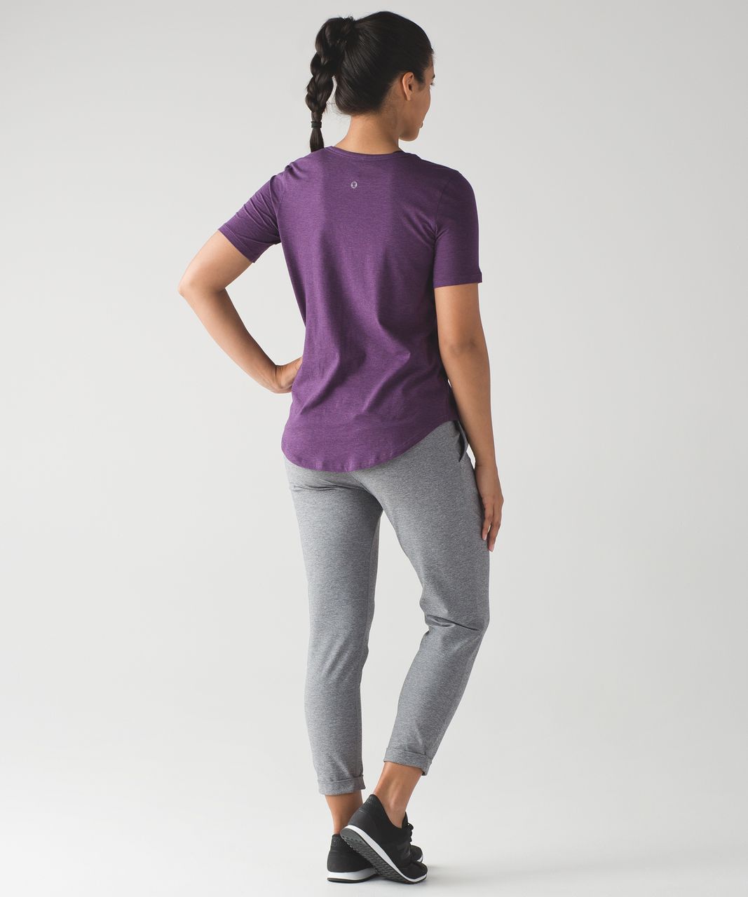 Lululemon Love Tee Short Sleeve Crew - Heathered Darkest Magenta