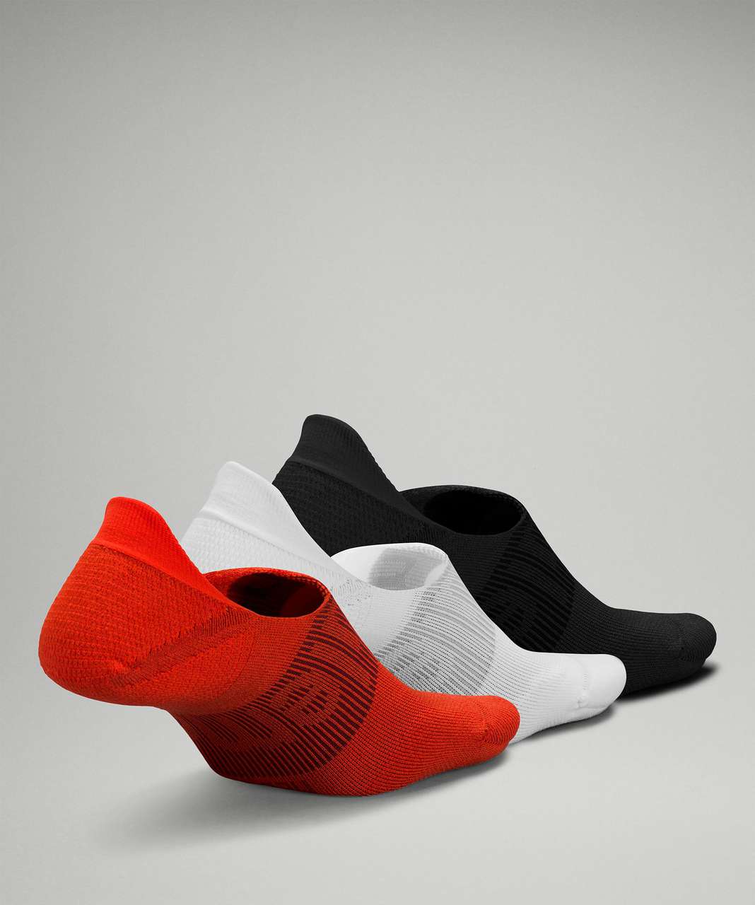 Lululemon Power Stride No-Show Sock with Active Grip *3 Pack - Autumn Red / White / Black