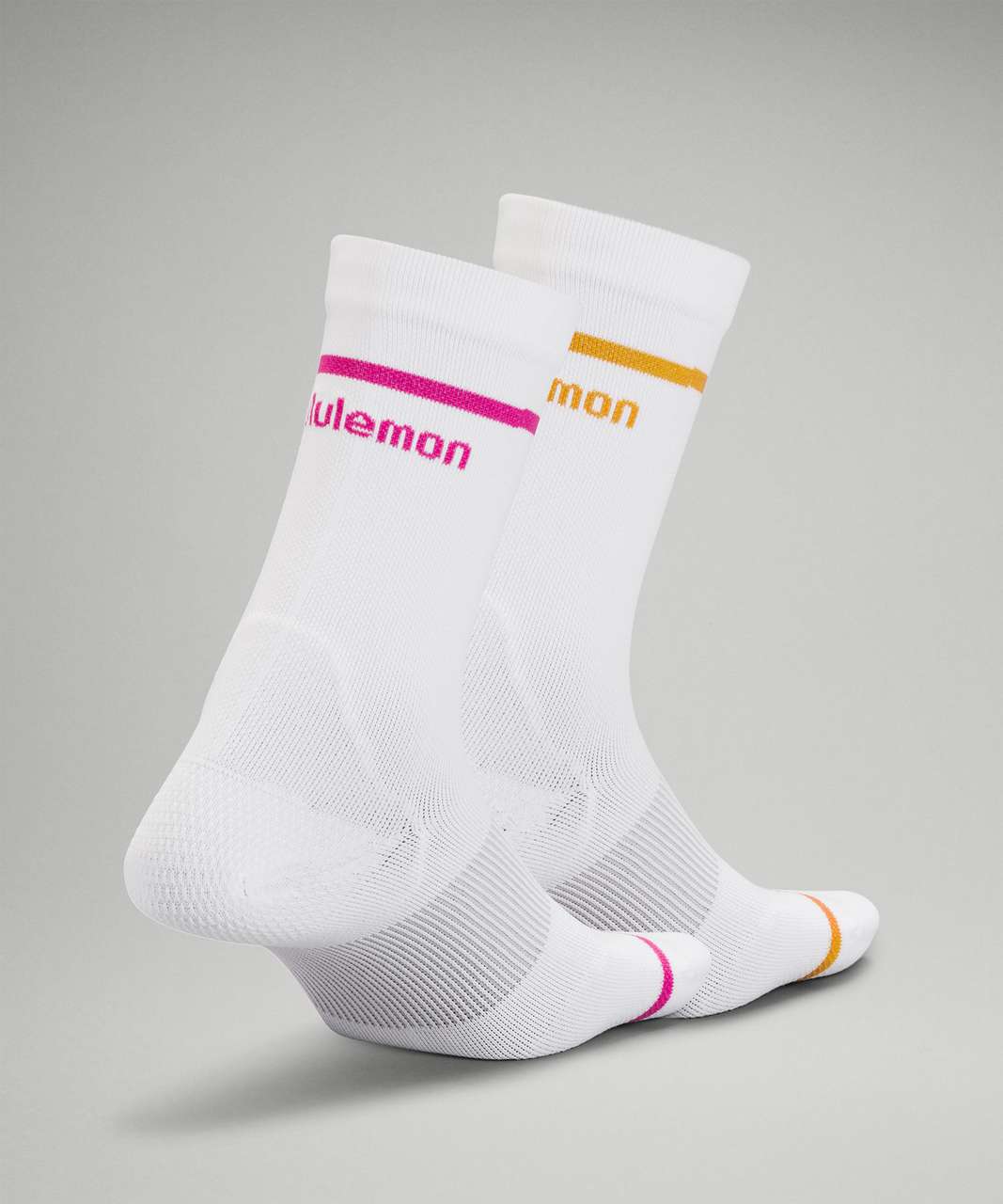 lululemon POWER STRIDE NO-SHOW 3 PACK - Trainer socks - dew pink pastel blue  white/pink - Zalando.de