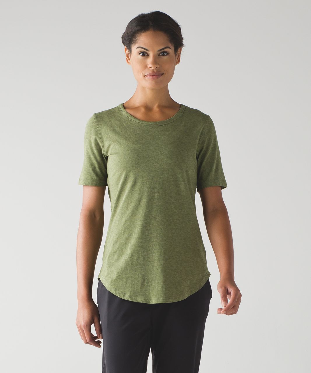 Lululemon Love Tee Short Sleeve Crew - Heathered Brave Olive