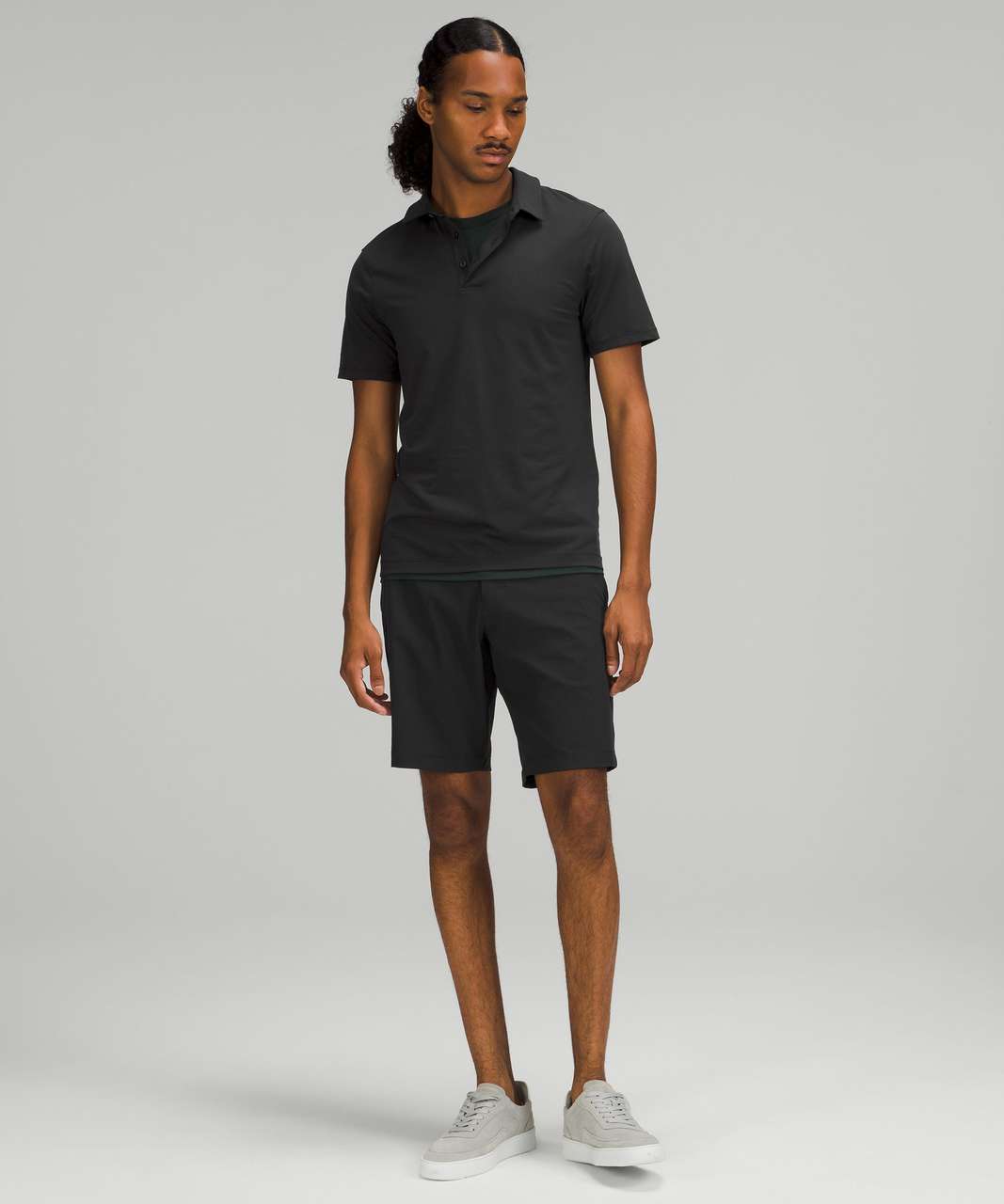 Lululemon Evolution Short Sleeve Polo Shirt - Black - lulu fanatics