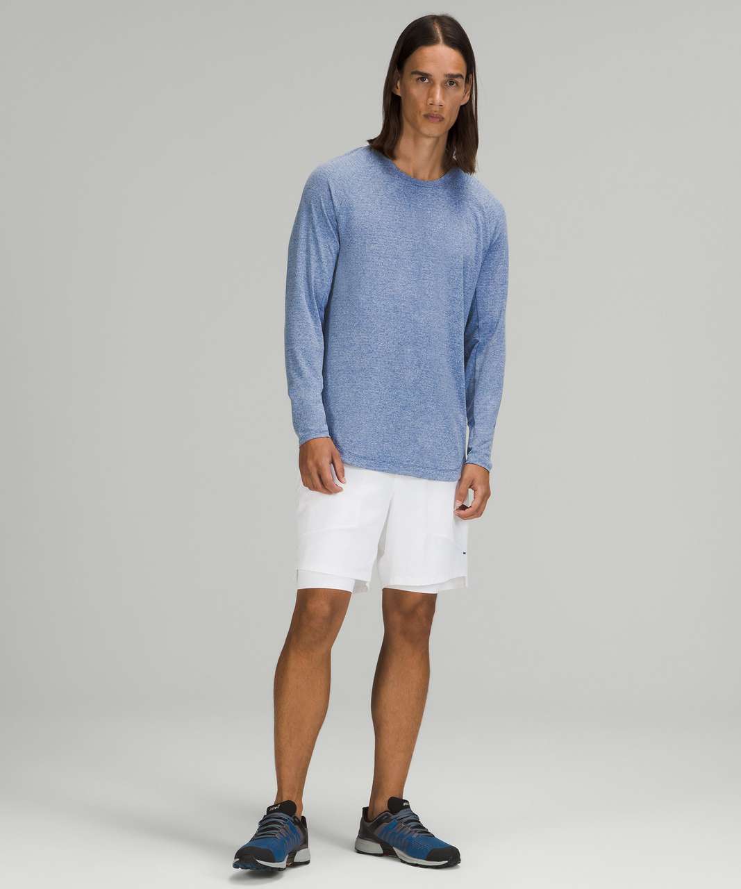 Lululemon Drysense Long Sleeve Shirt - Heathered Regatta Blue