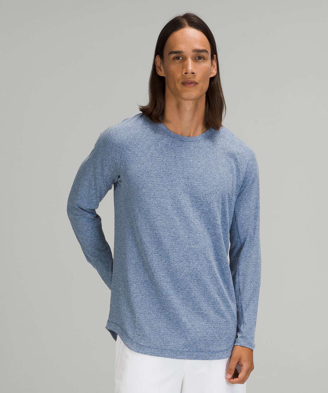 Lululemon Drysense Long Sleeve Shirt - Heathered Regatta Blue