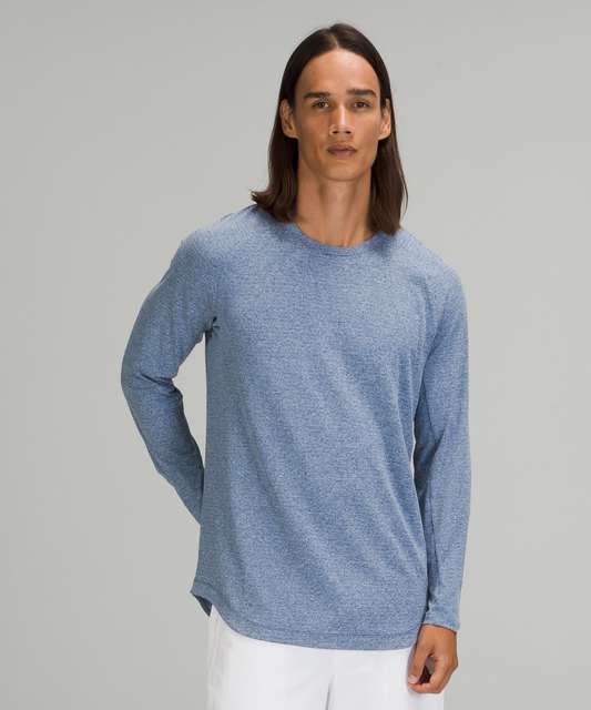 Lululemon Reinstate Long Sleeve Henley - Heathered Raw Linen - lulu fanatics