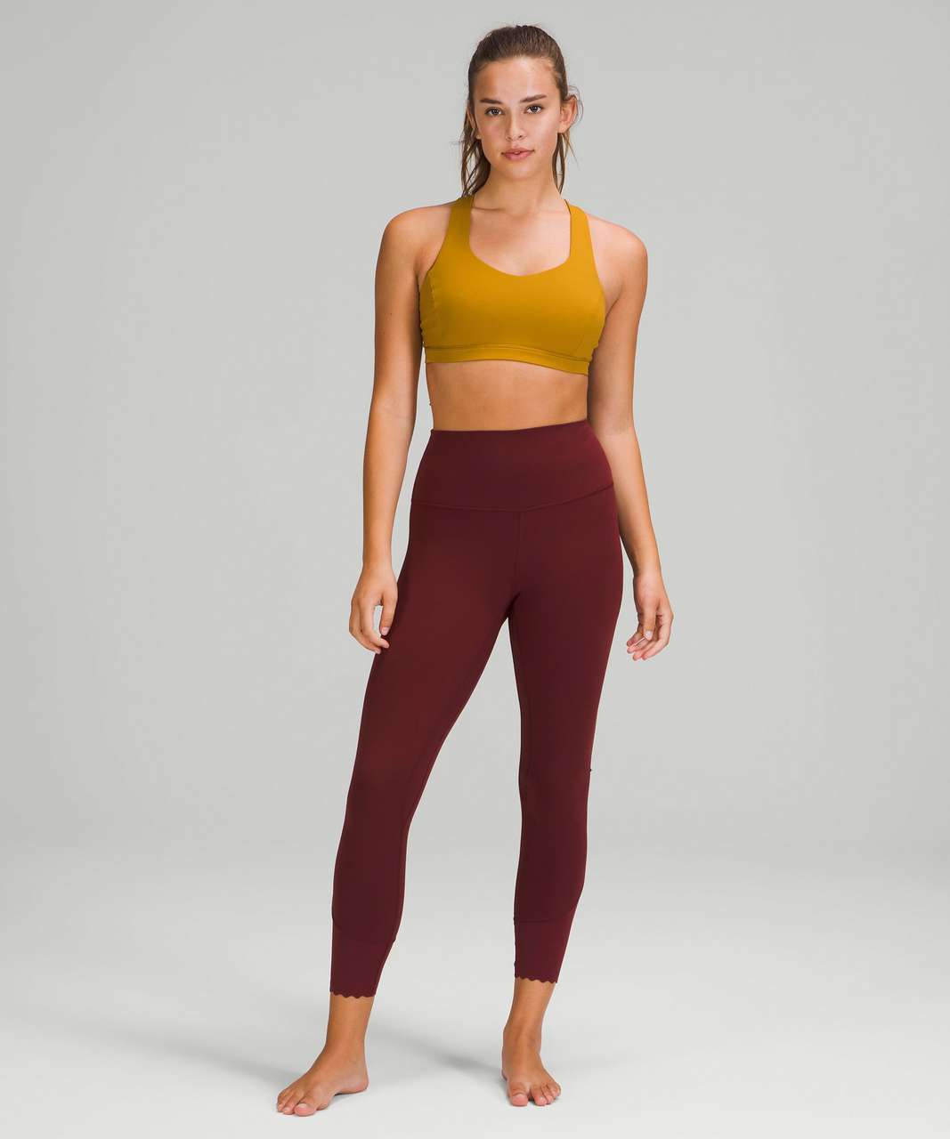 Lululemon Align 25” (7/8) Scalloped Hem Red Merlot 4