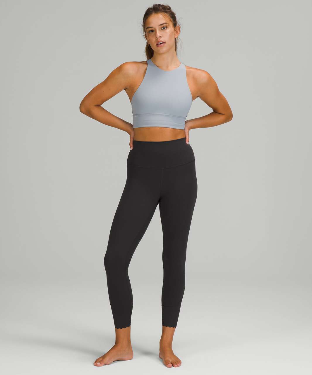 Lululemon Align Scalloped Hem High-Rise Pant 25 - Black Granite - lulu  fanatics