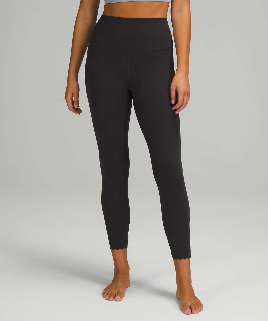 Lululemon Align Scalloped Hem High-Rise Pant 25" - Black Granite