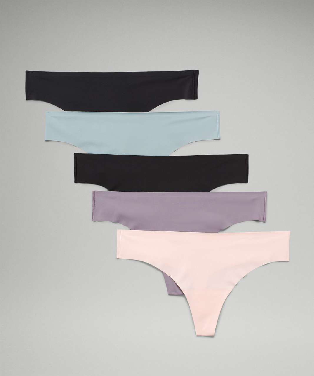 Lululemon InvisiWear Mid Rise Thong Underwear *5 Pack - Black