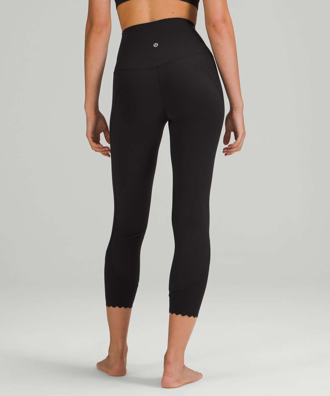 Lululemon Align Scalloped Hem High-Rise Crop 23 - Black - lulu