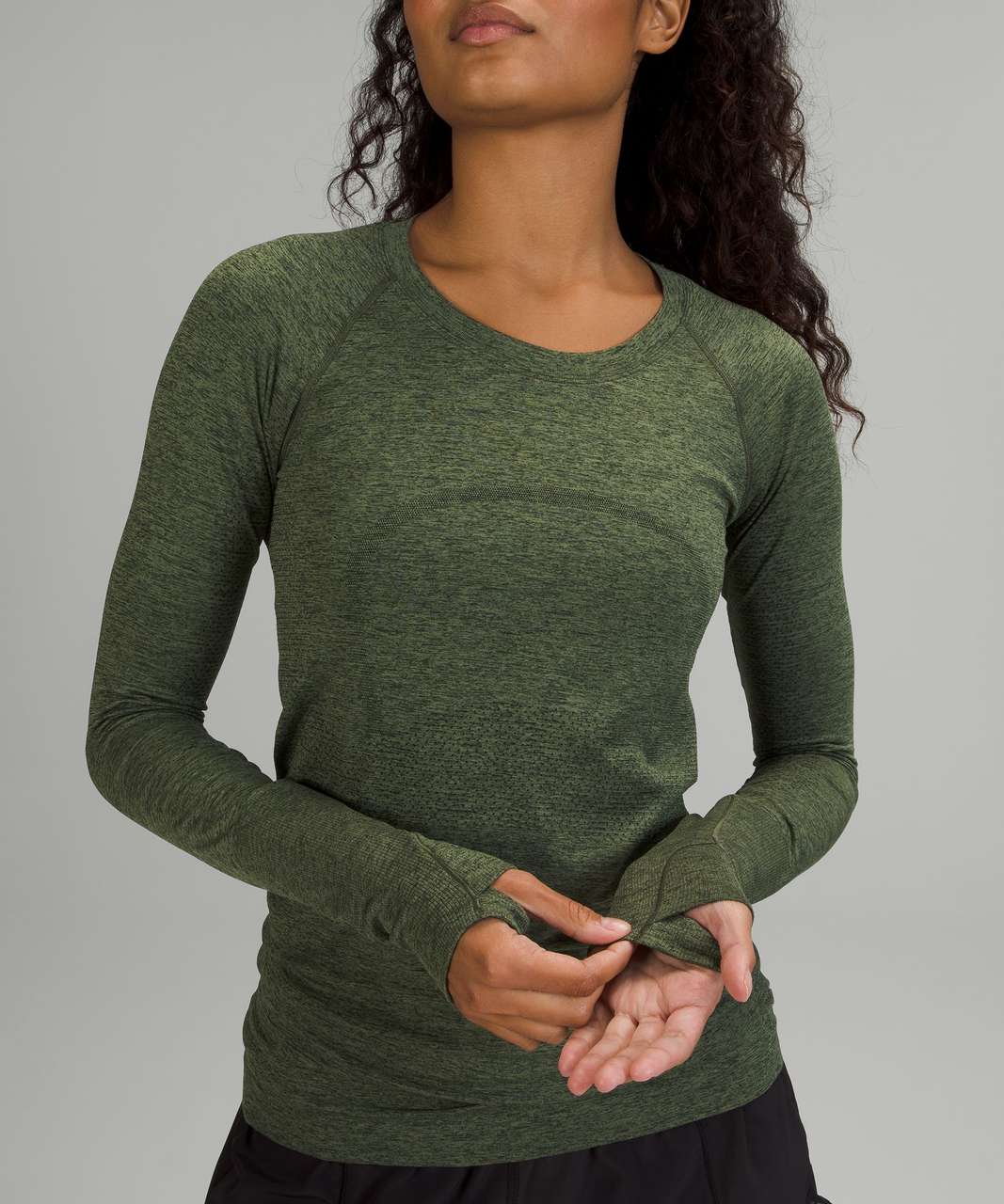 Swiftly Relaxed Long Sleeve  Everglade Green/Everglade Green