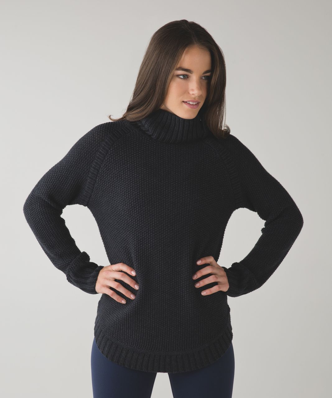 Lululemon Passage To Prana Sweater - Heathered Black