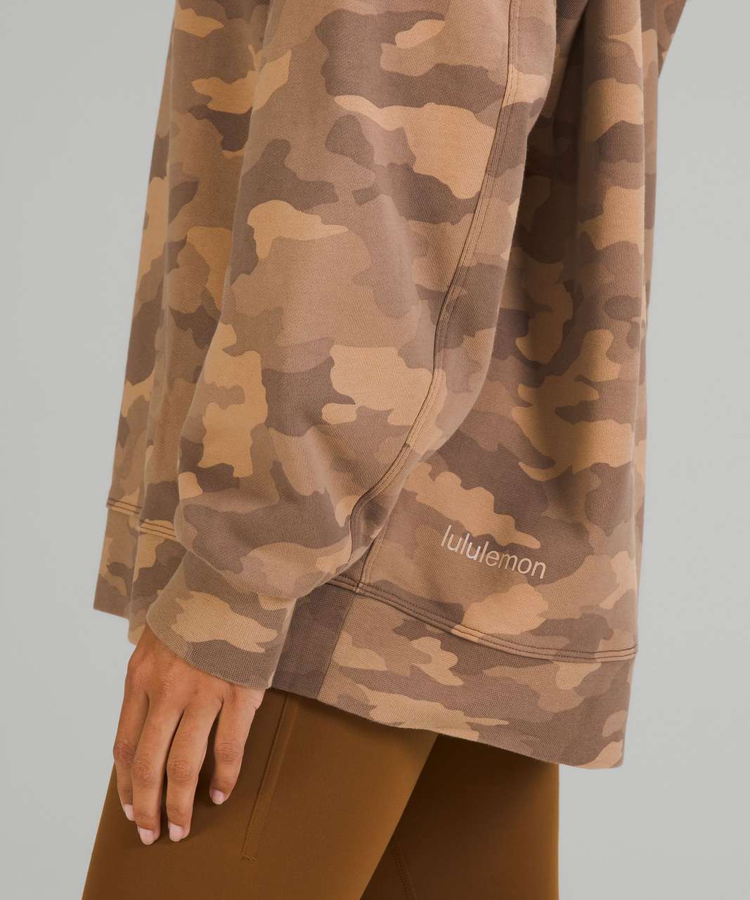Brown earth perfectly oversized crew hemmed by lulu. Heritage brown camo  Wunder trains : r/lululemon