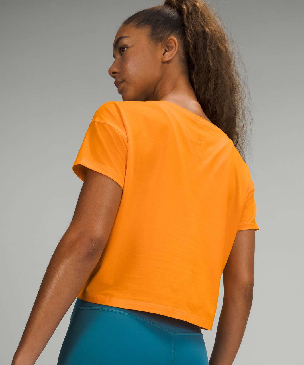 Lululemon Cates Tee PIMA COTTON Size 6 Cates tee Canyon orange