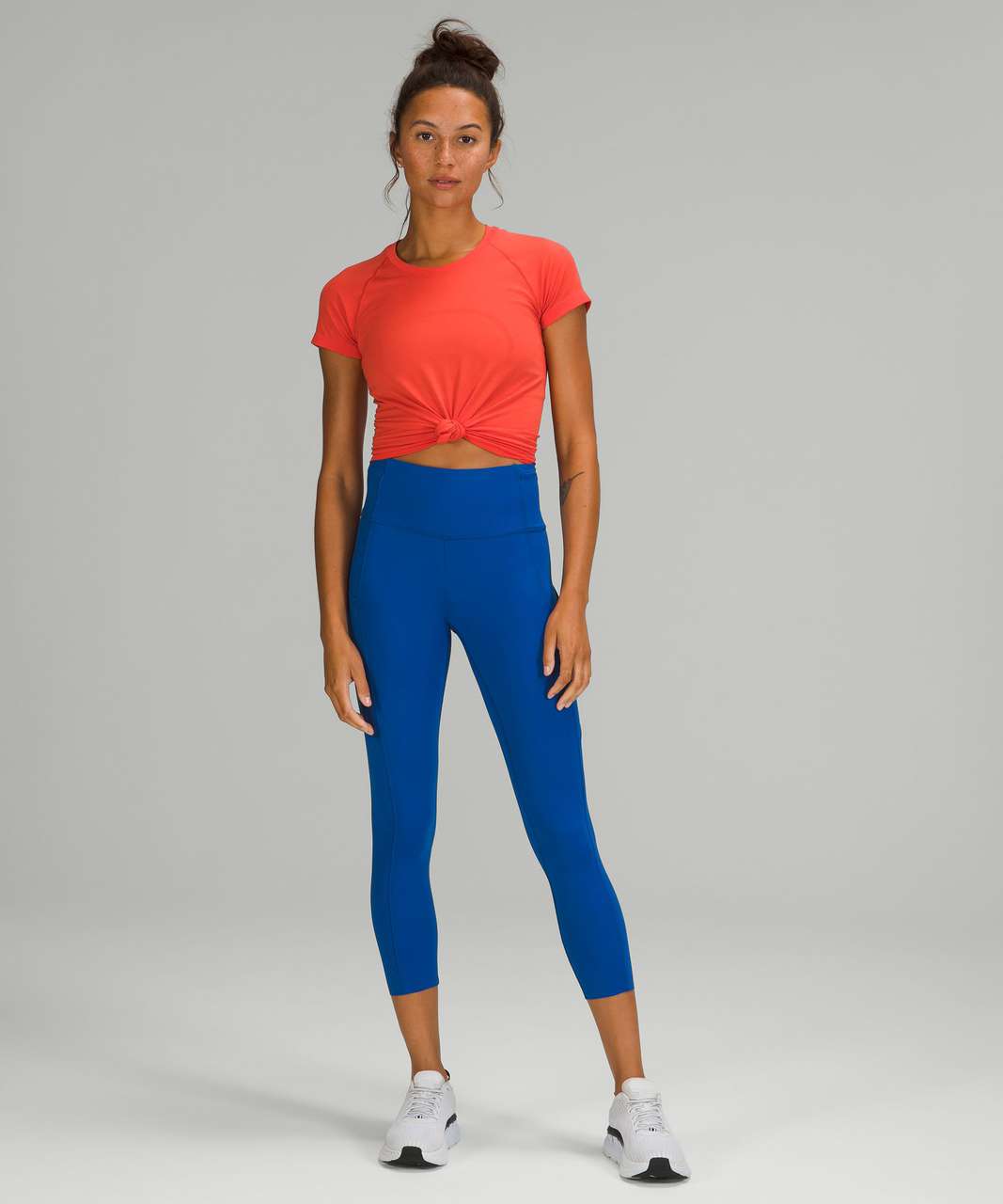 Brand New Lululemon Fast Free HR Crop 23” Nulux Size 12 Symphony