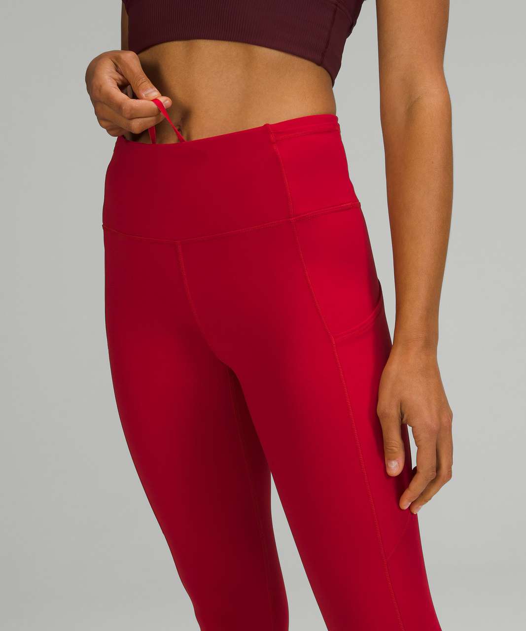 Lululemon Fast and Free High-Rise Crop 23" - Dark Red