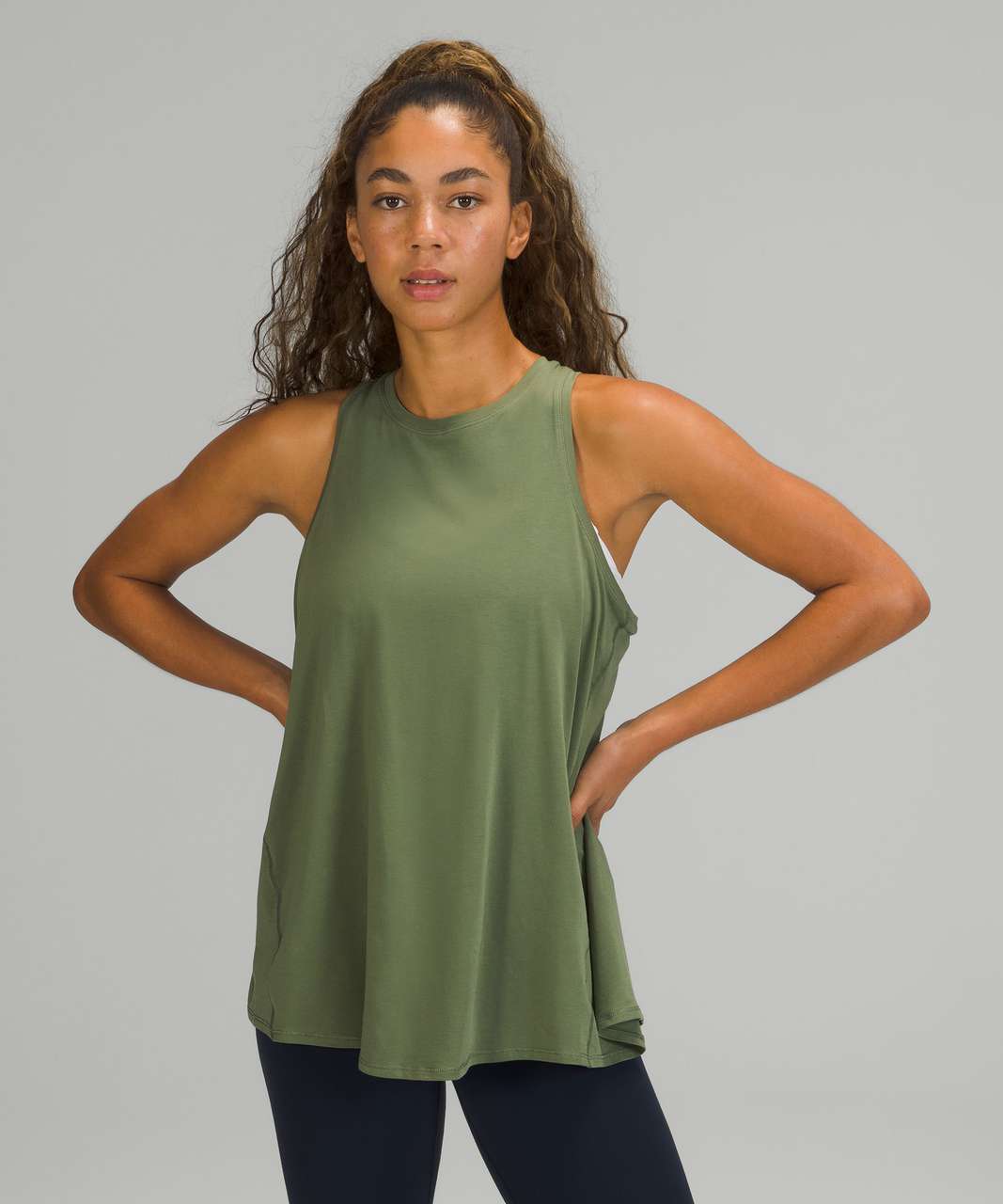 Lululemon Love Tank Top In Green Twill