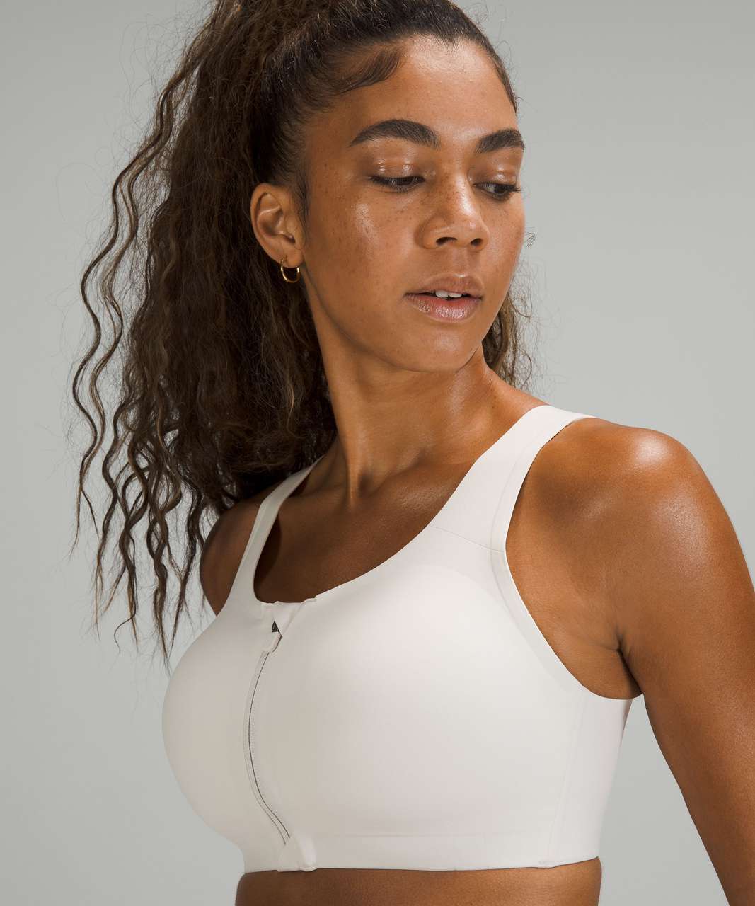 Lululemon Enlite Bra Zip Front*high Support, A–e Cups In Lunar Rock