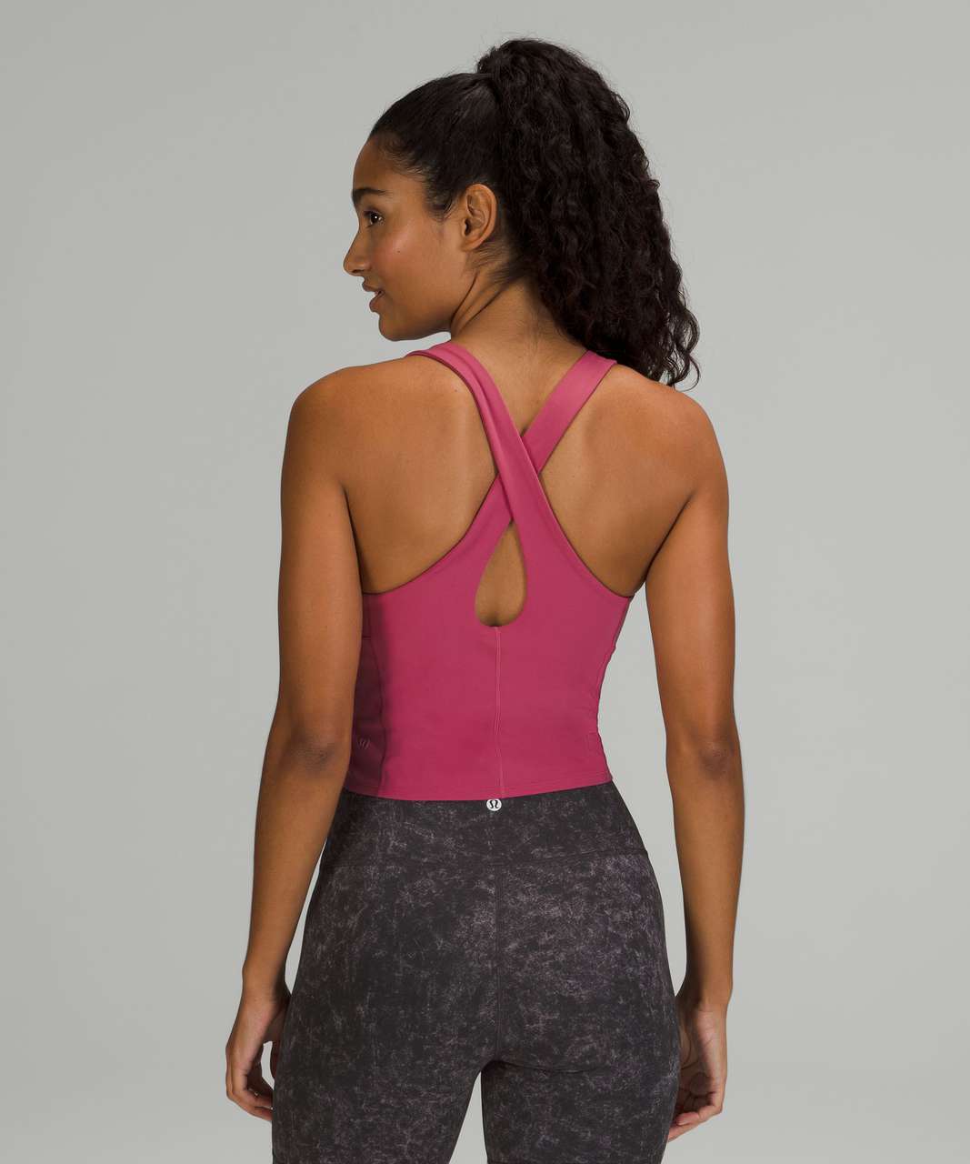 Lululemon Pink Lychee Ebb To Street Cropped Racerback Tank Top Size 4 - $52  New With Tags - From Lululemon