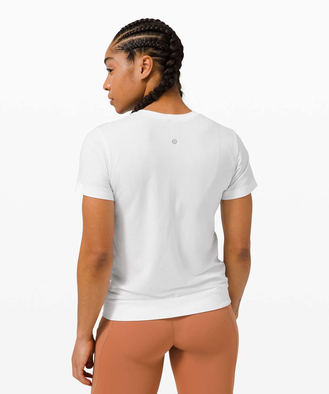 Lululemon Swiftly Breathe Short Sleeve Shirt - White / White - lulu fanatics