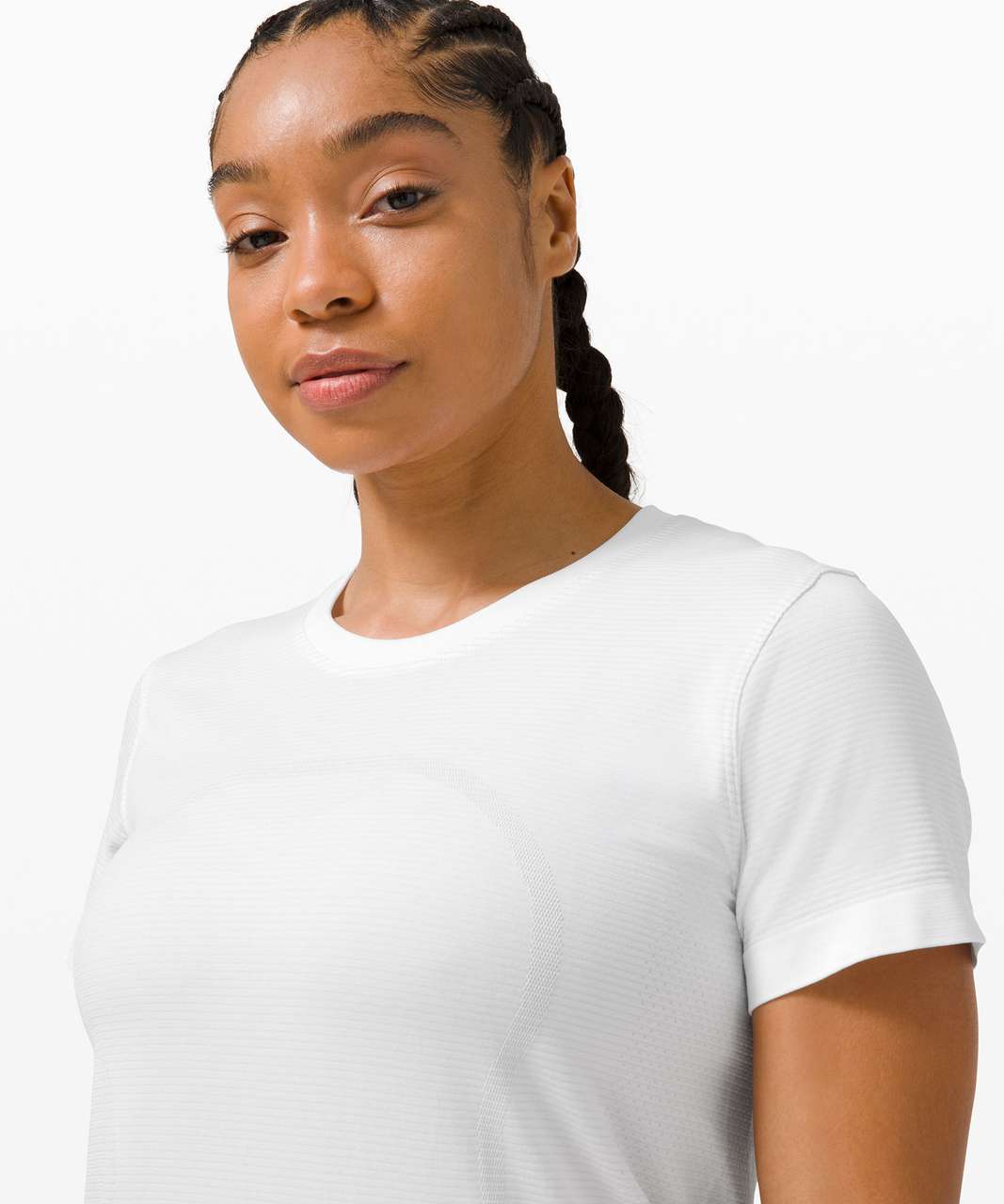 Lululemon Swiftly Breathe Short Sleeve Shirt - White / White