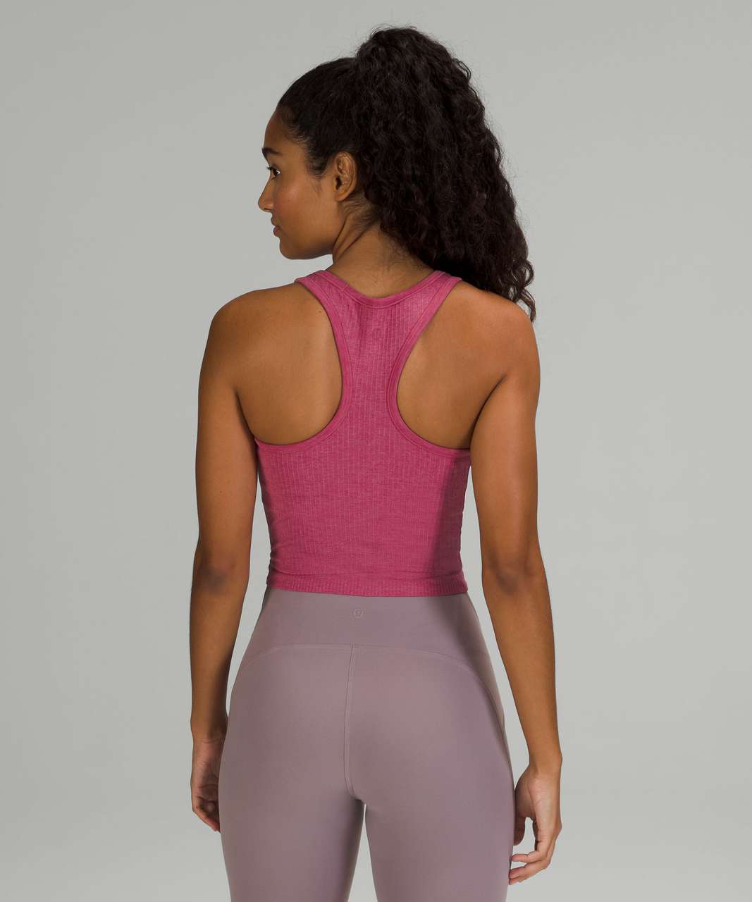 NWT Sold Out Lululemon Ebb To Street Bodysuit Pink Lychee Size 2 Thong Back