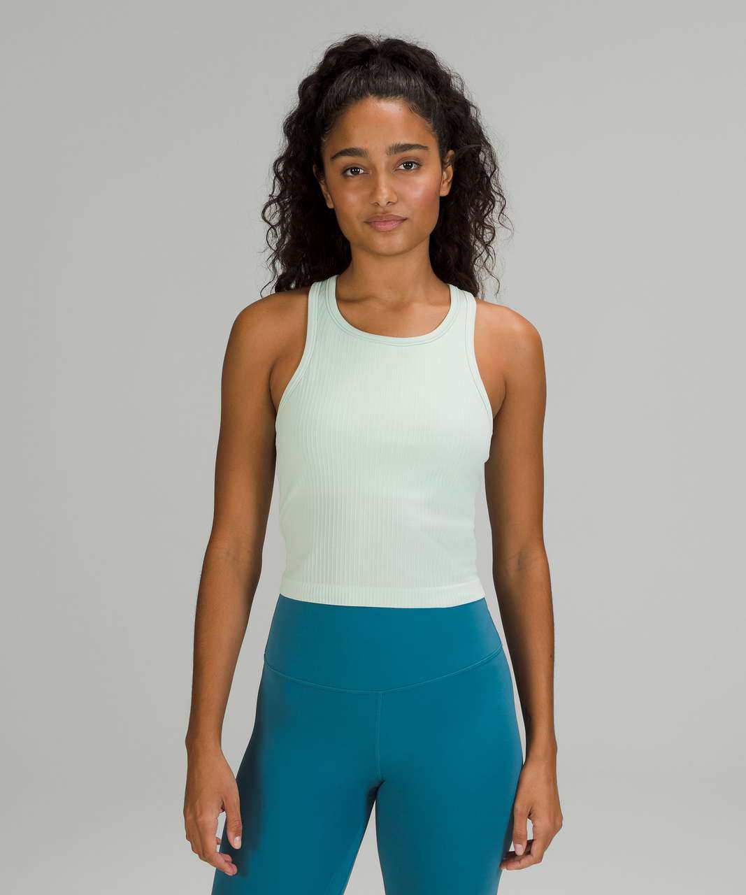 Lululemon Ebb To Street Racerback Crop Tank Top - Delicate Mint