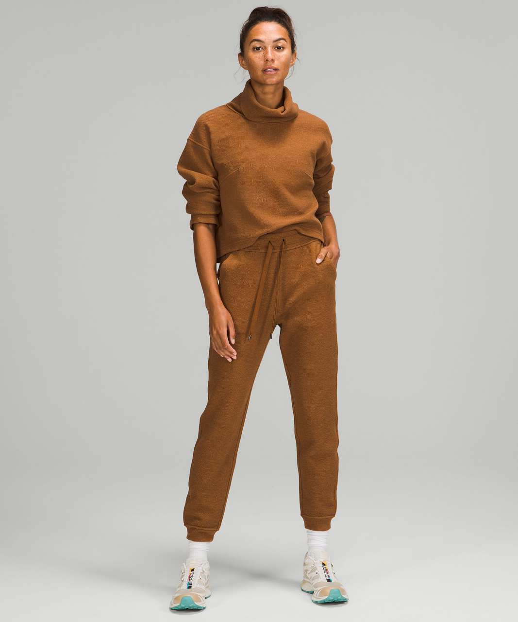 Women's High Rise Light Brown Athletic Jogger