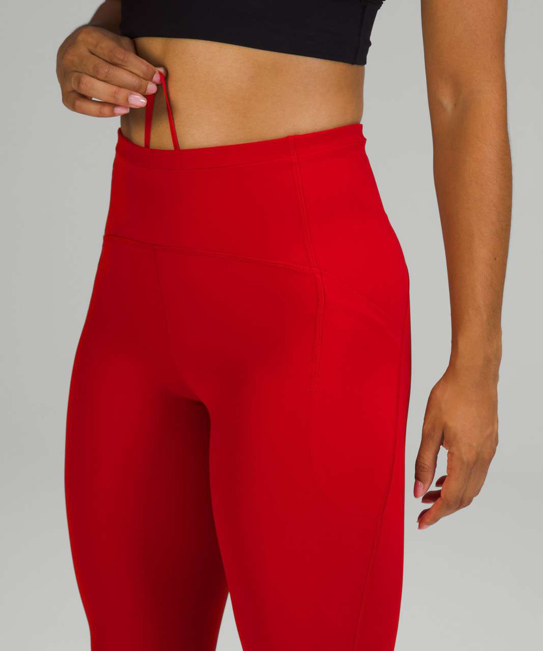 Lululemon Swift Speed High-Rise Crop 23 - Dark Red - lulu fanatics