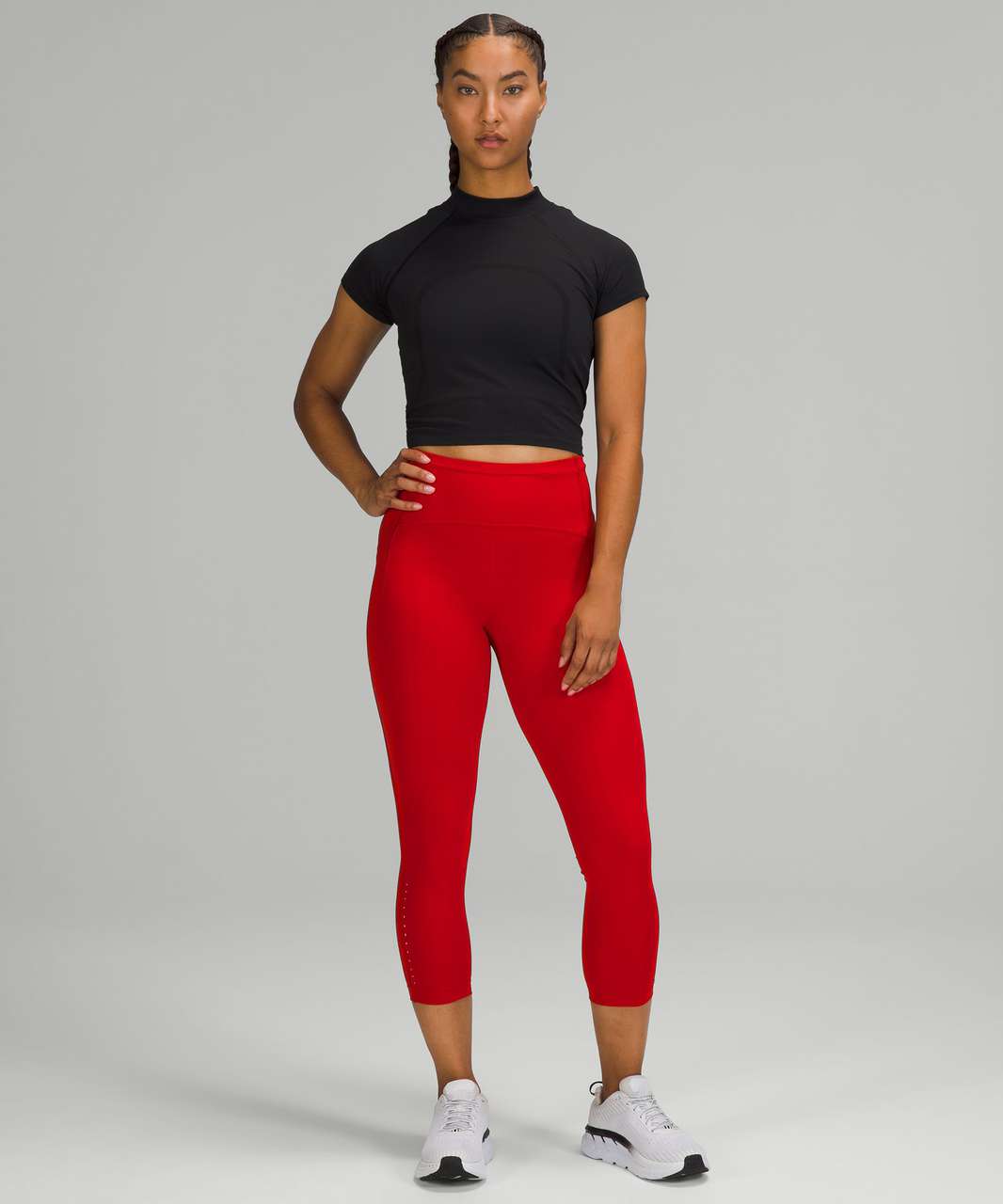 Lululemon Swift Speed High-Rise Crop 23 - Black - lulu fanatics