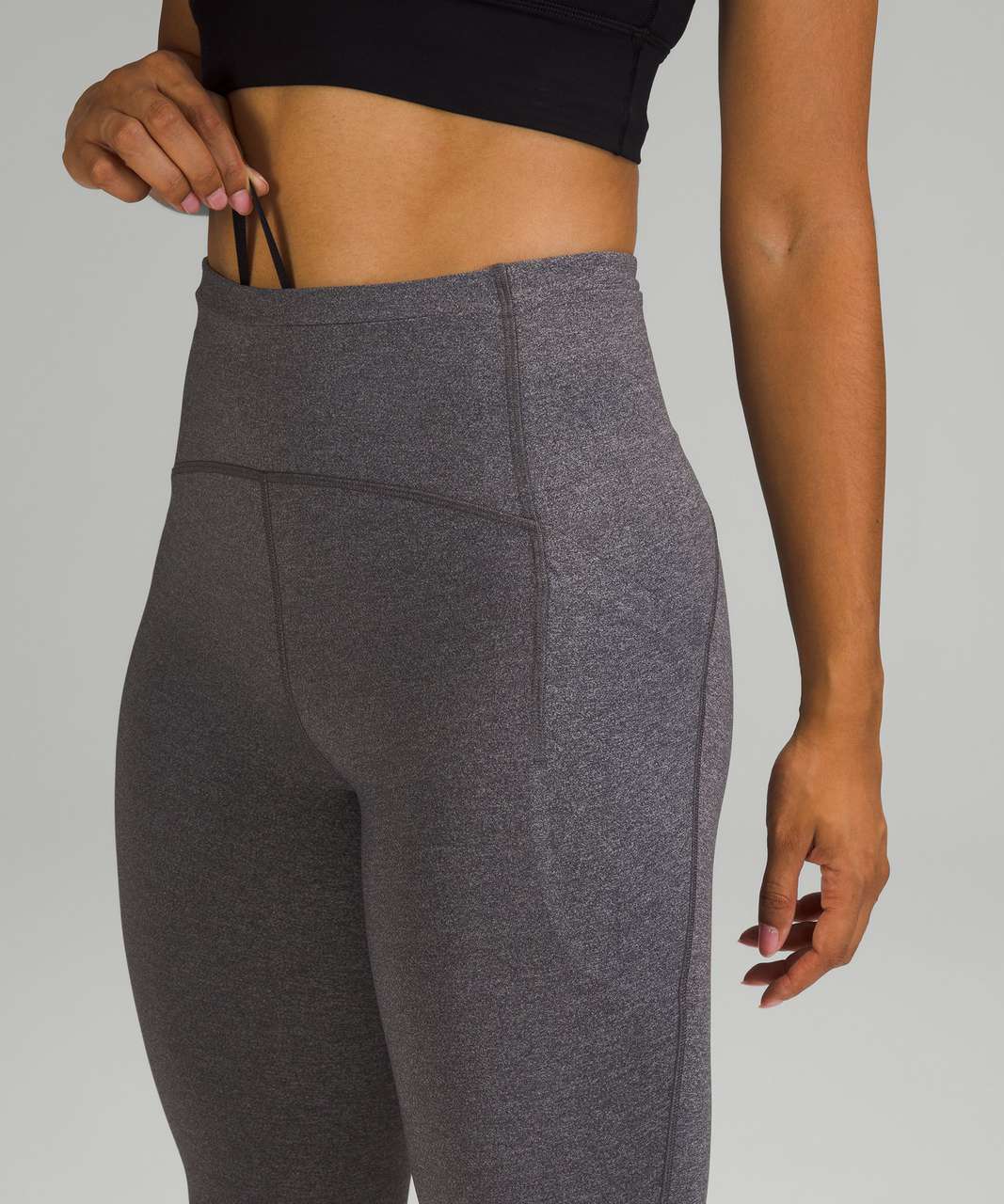 Lululemon Swift Speed High-Rise Crop 23" - Heathered Black