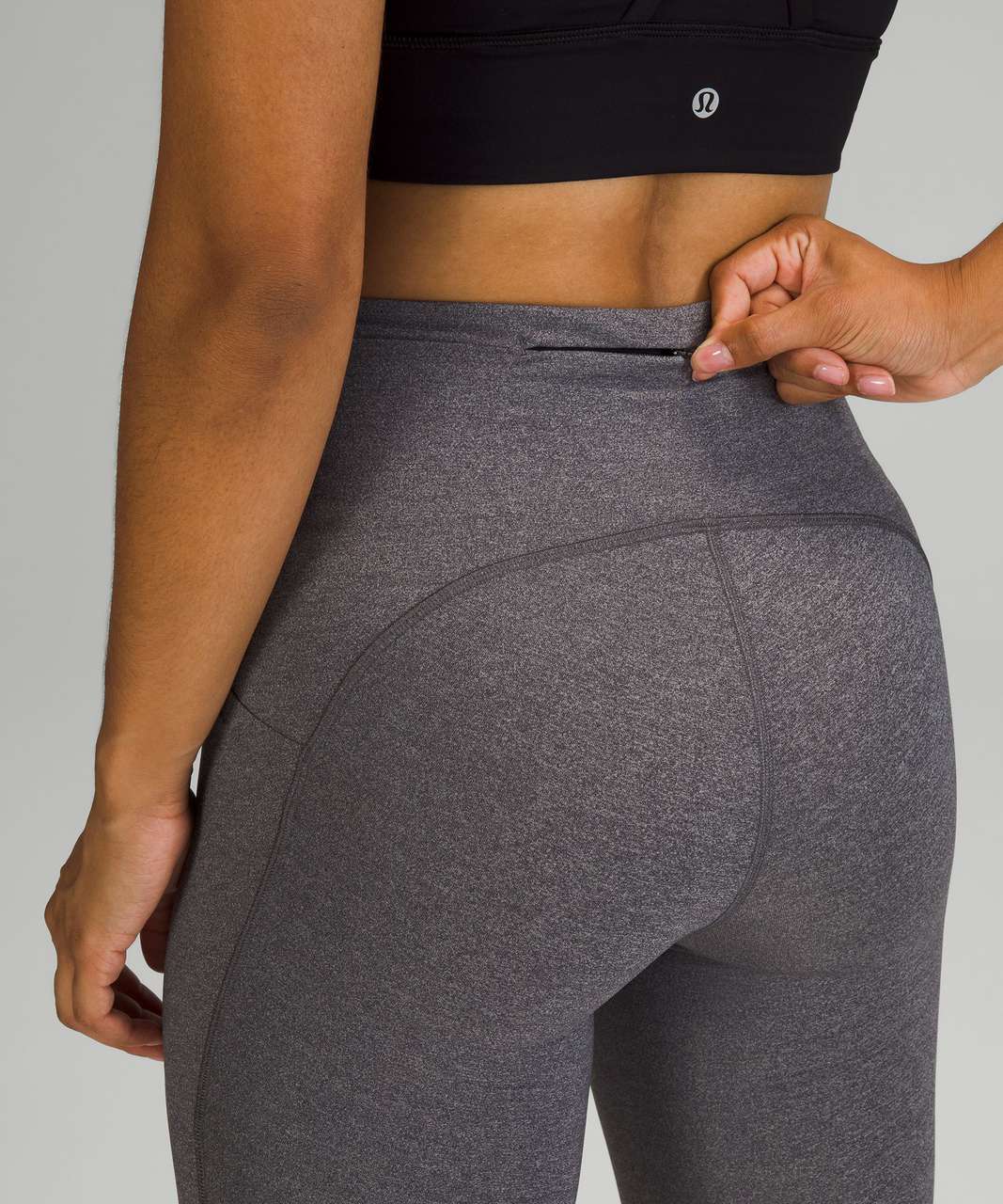 Lululemon Swift Speed High-Rise Crop 23" - Heathered Black