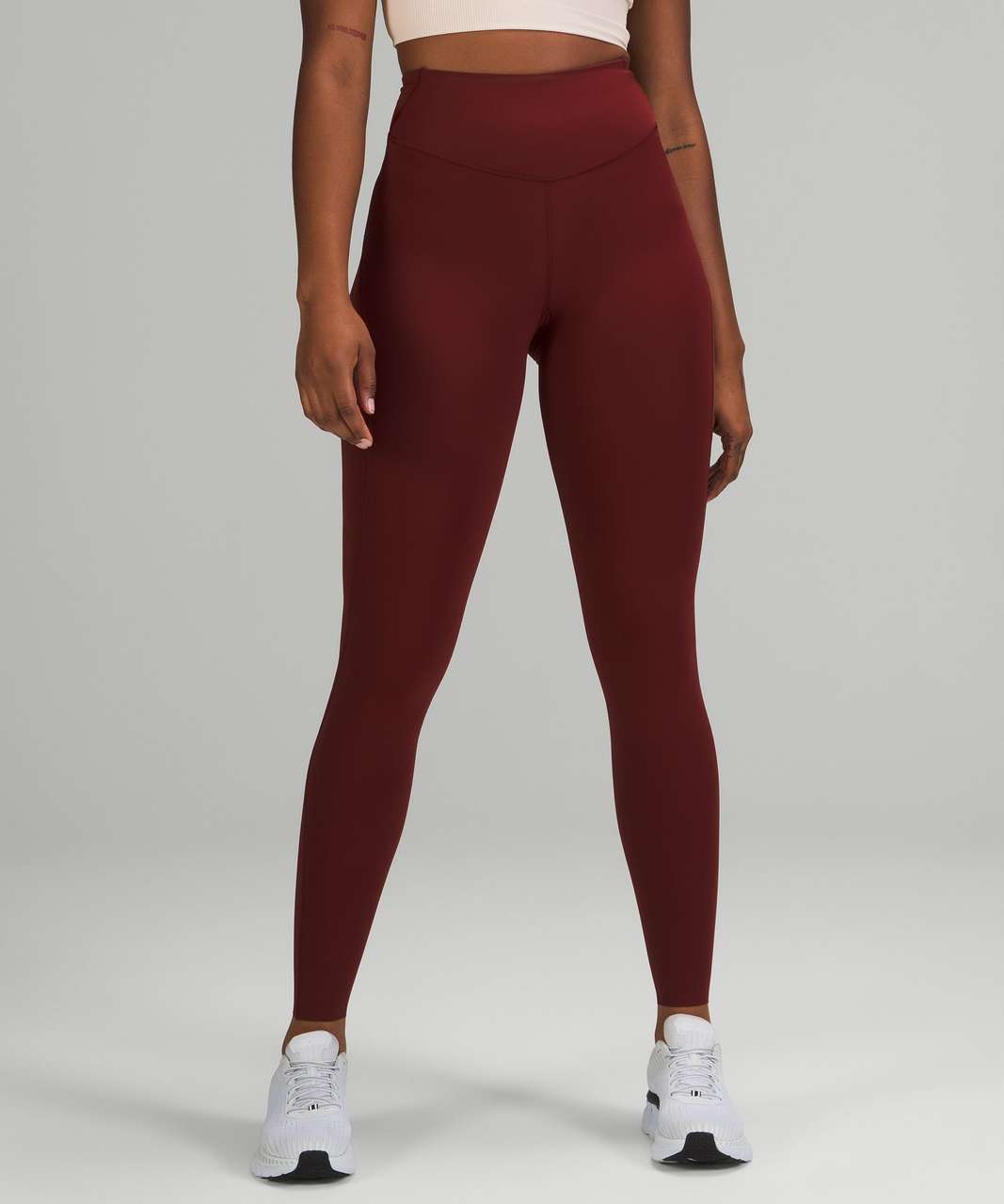 Lazy Sunday! Align Crop 21” in Red Merlot (2), Energy Bra (6), Power Stride  Sock : r/lululemon