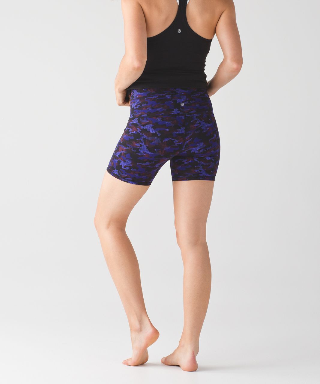 Lululemon Wunder Short 5" (Full-On Luxtreme) - Mini Hounds Camo Emperor Blue Black