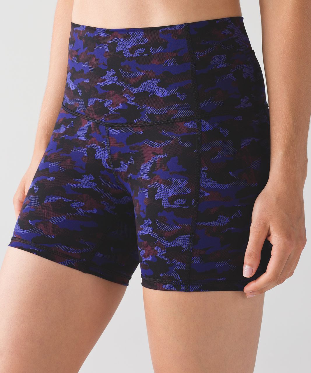 Lululemon Wunder Short 5" (Full-On Luxtreme) - Mini Hounds Camo Emperor Blue Black