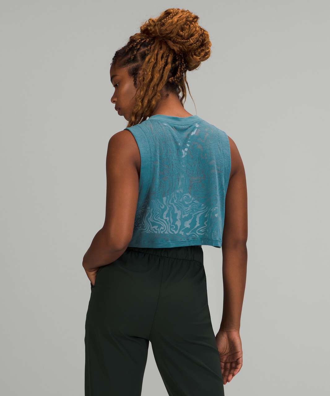 Lululemon All Yours Crop Tank Top *Veil - Capture Blue