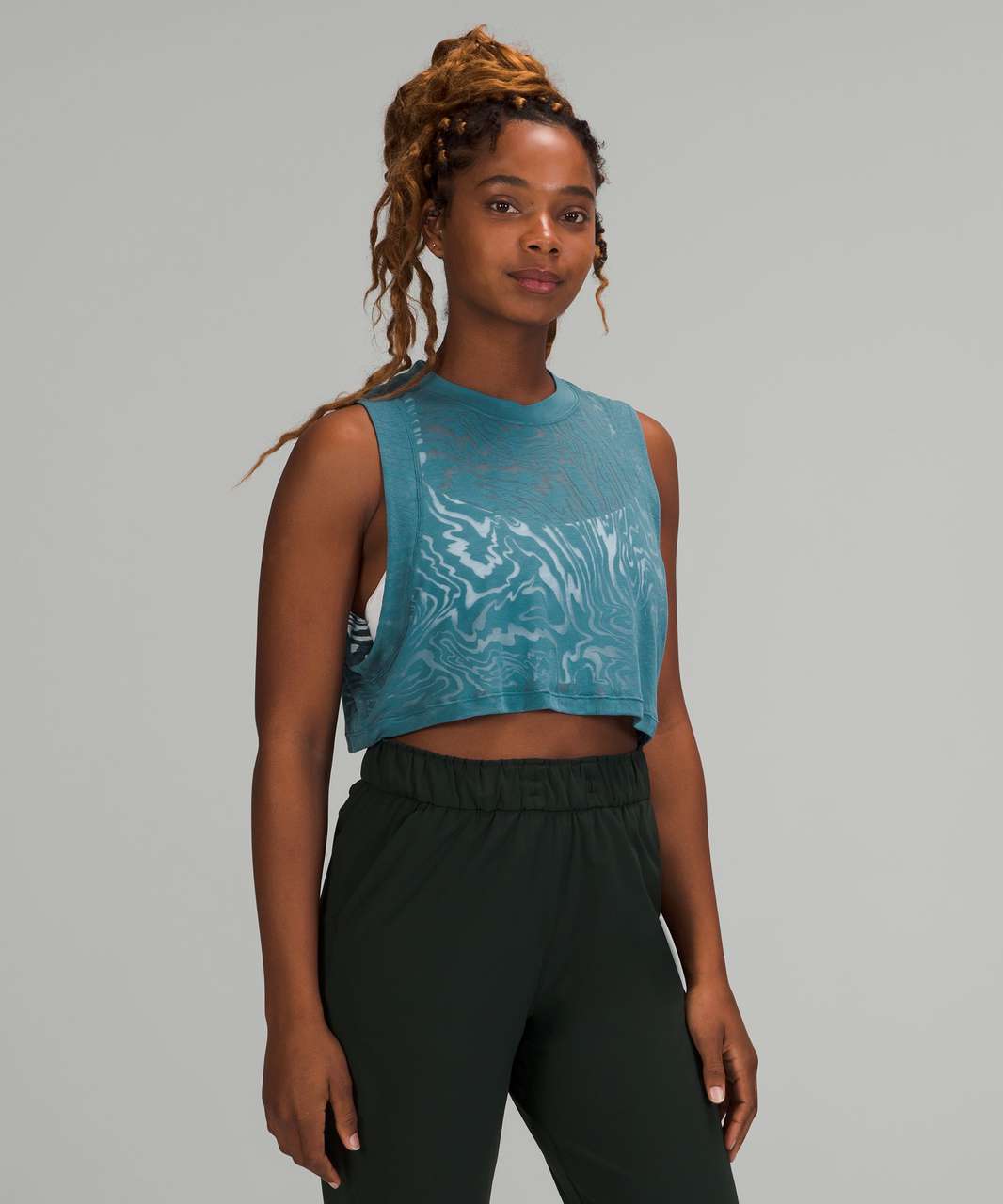 Lululemon All Yours Crop Tank Top *Veil - Capture Blue - lulu fanatics