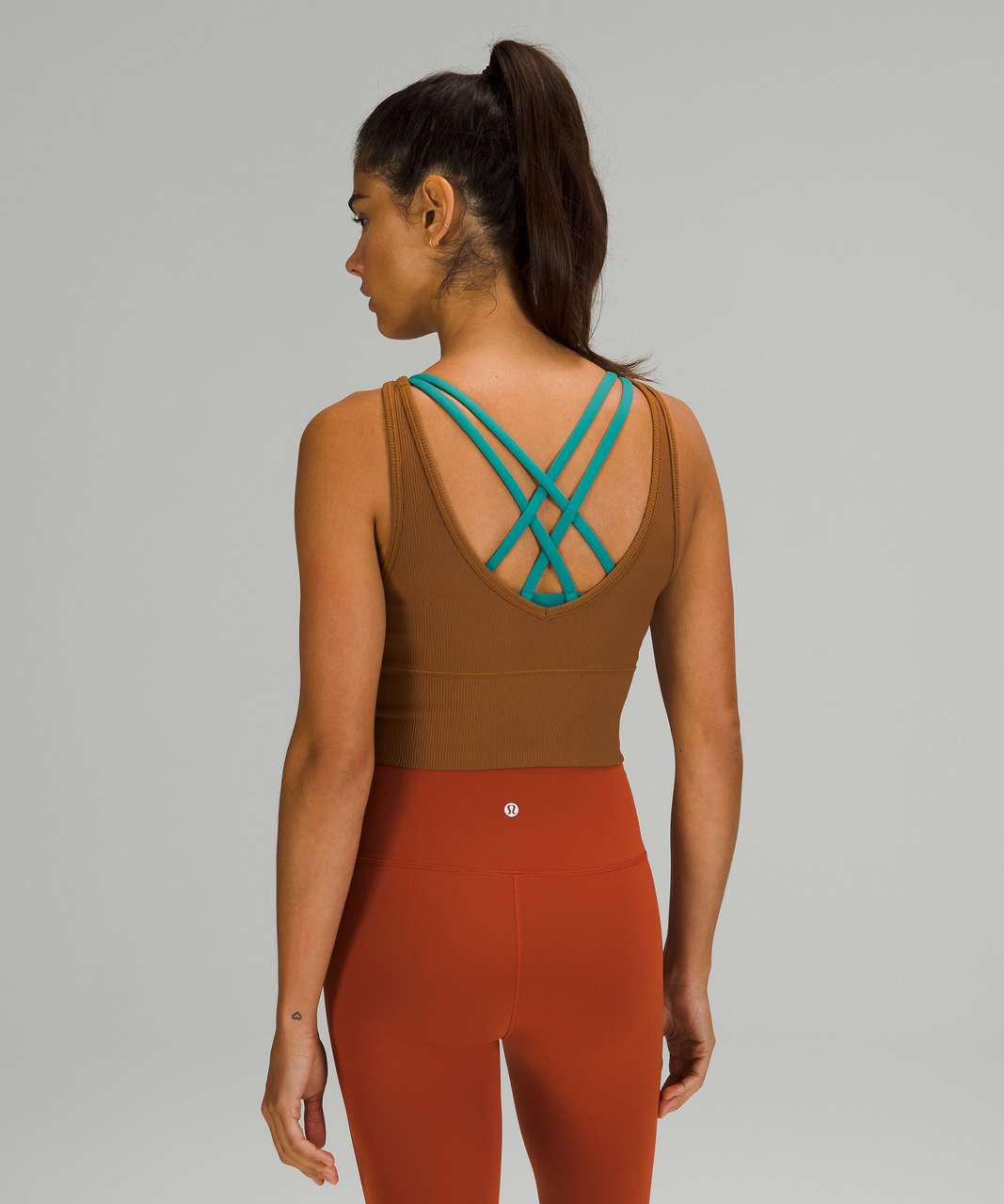 Lululemon Power Pivot Tank Top *Rib - Copper Brown