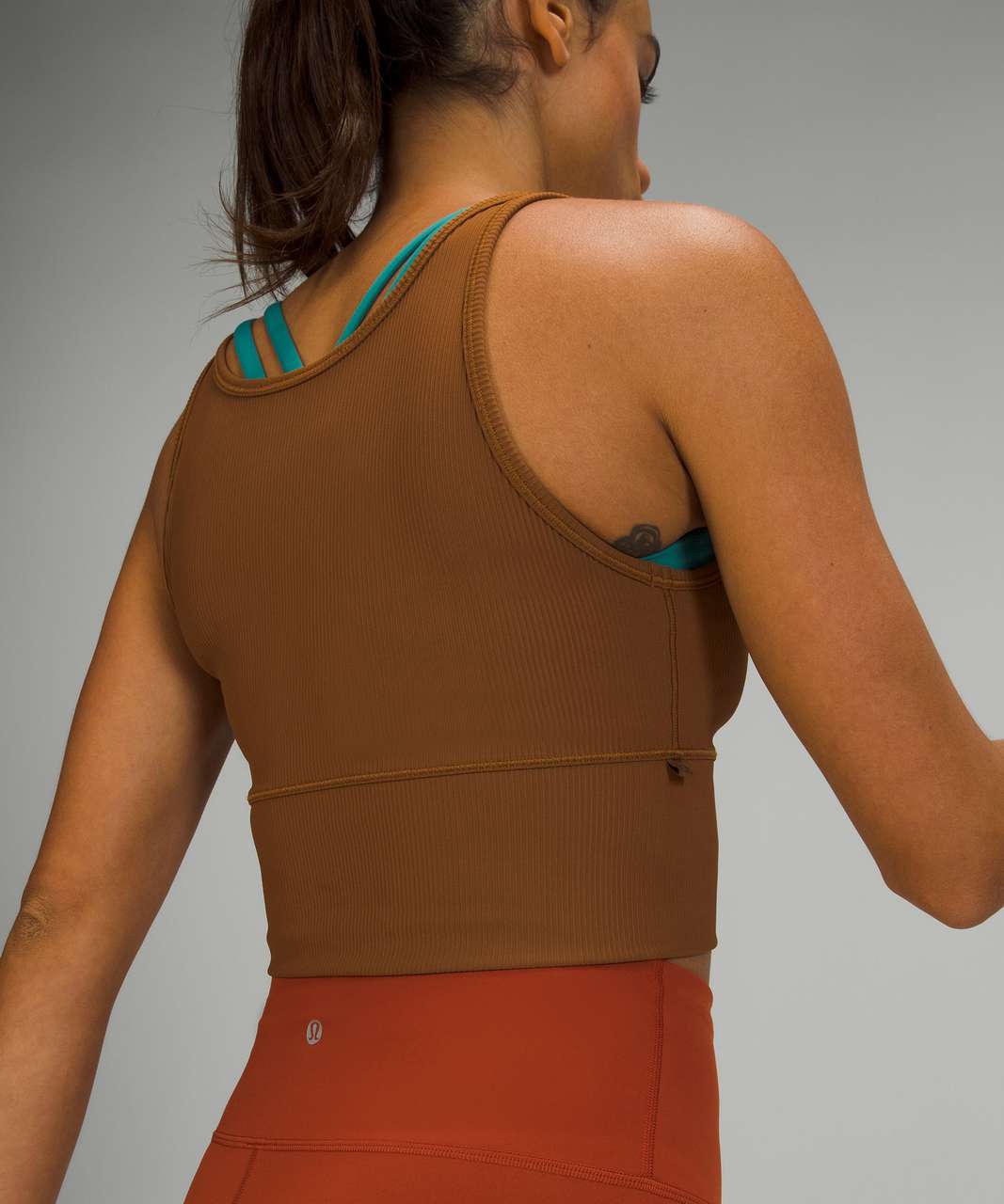 Lululemon Power Pivot Tank Top *Rib - Copper Brown