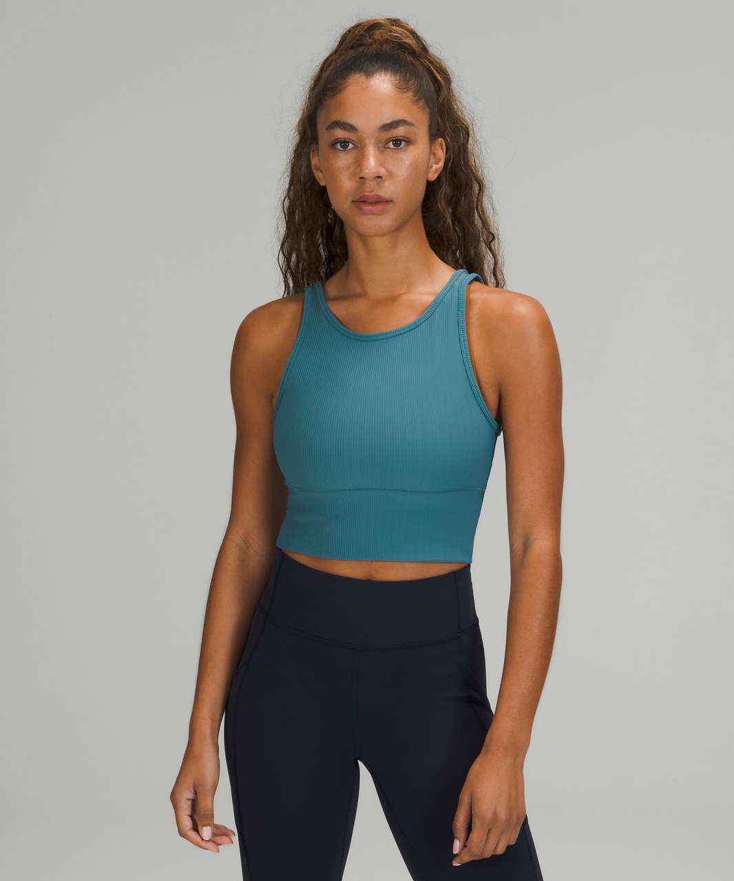 Lululemon Power Pivot Tank Top *Rib Capture Blue size 8