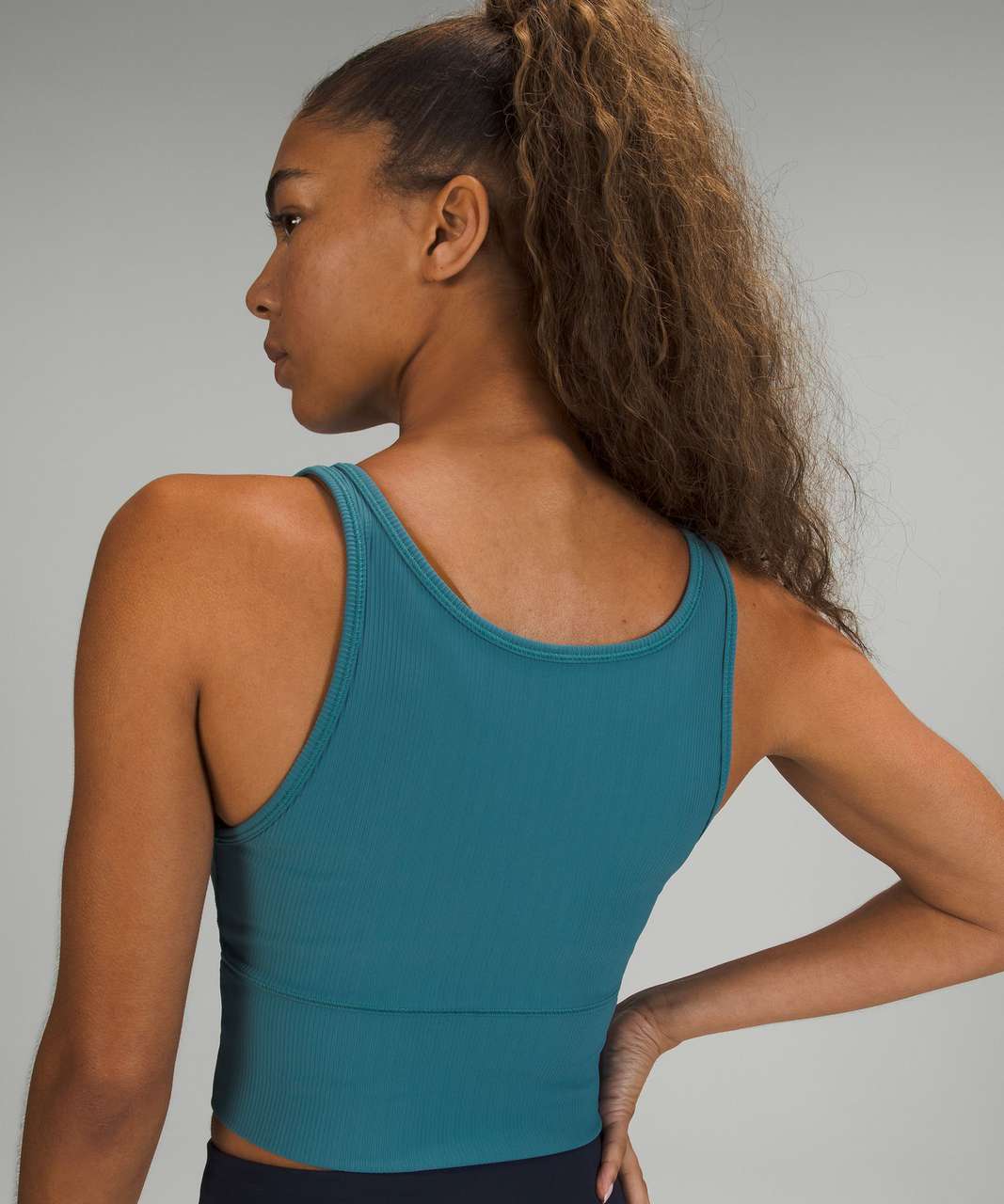 Lululemon Power Pivot Tank Top *Rib - Capture Blue - lulu fanatics