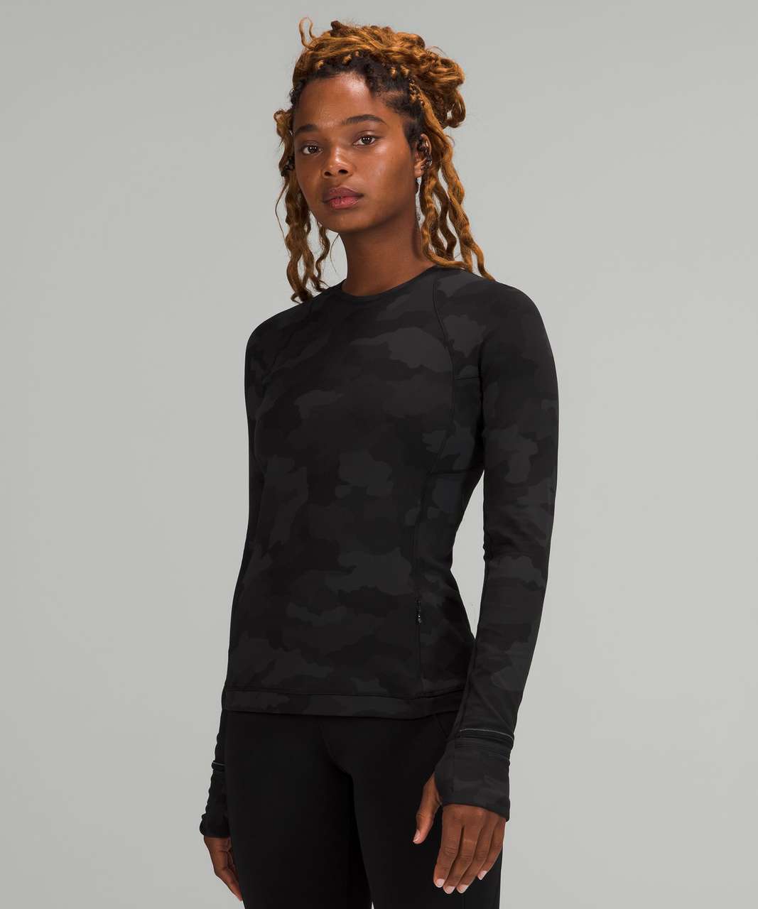 Lululemon Its Rulu Run Long Sleeve Shirt - Heritage 365 Camo Deep Coal Multi