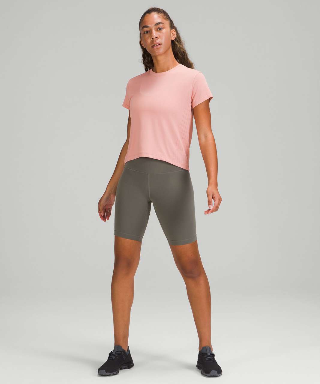 Lululemon Train to Be Short Sleeve Shirt - Pink Puff / Pink Puff