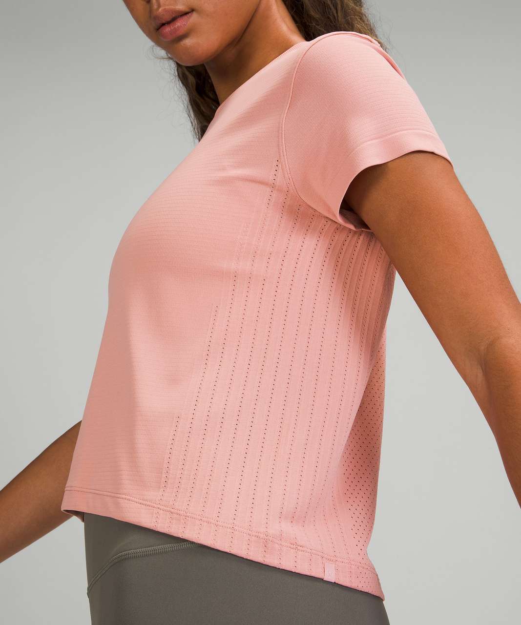 Lululemon Train to Be Short Sleeve Shirt - Pink Puff / Pink Puff