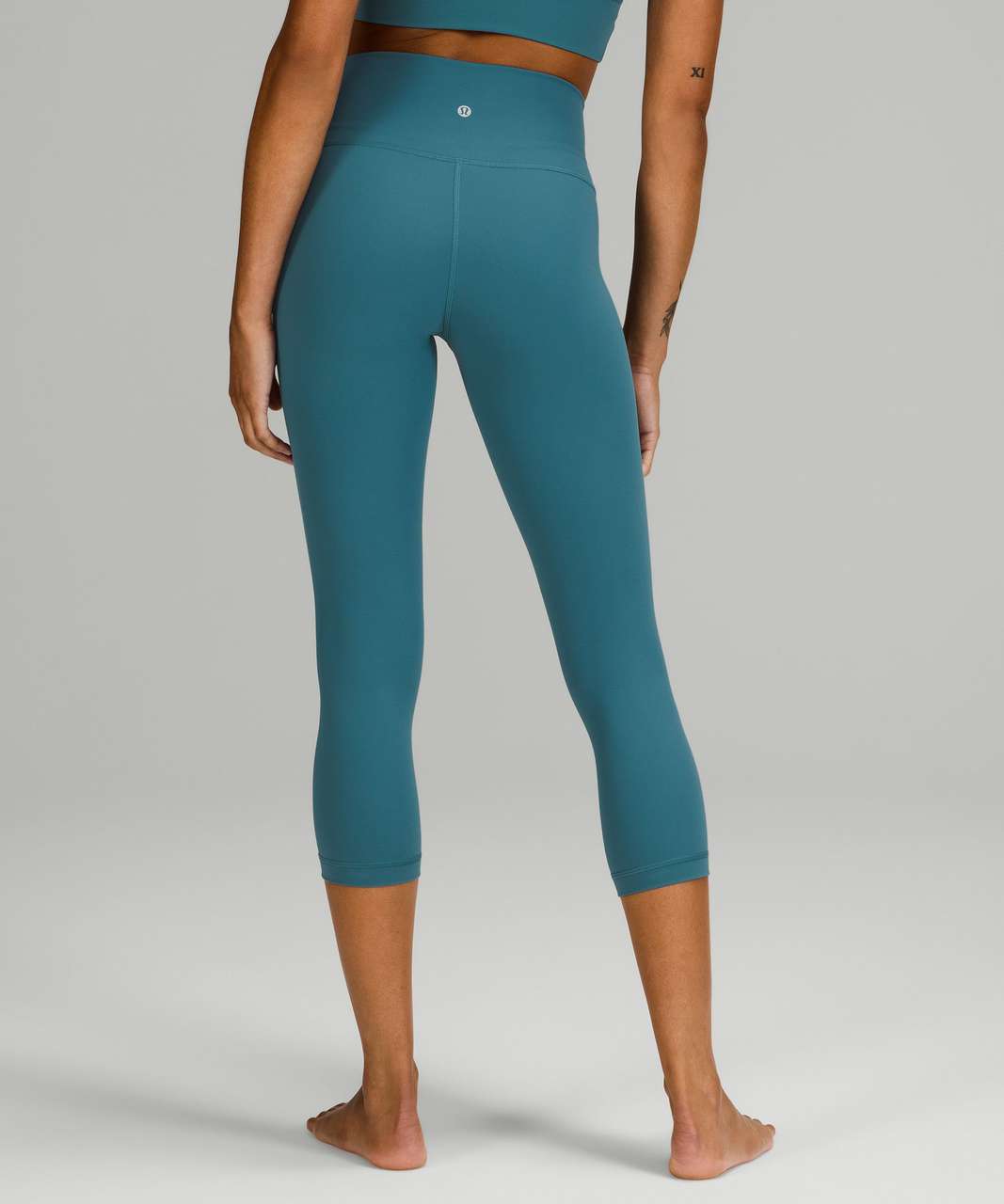 Lululemon Wunder Under Crop 21 Blue Cast Size 10 - $26 - From