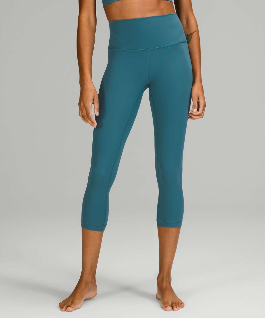 Lululemon Wunder Train High-Rise Crop 23 - Heathered Capture Blue